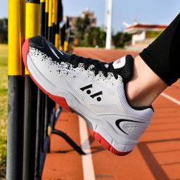 LEFUS-Tênis de Badminton Masculino Preto e Branco Casual, Tênis de Mesa Voleibol, Tênis Esportivo de Treino Tênis de Handebol Original - Image 4