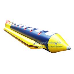 Tubo rebocável inflável para peixes voadores, barco de banana aquático para jogo de parque aquático de praia - Image 1