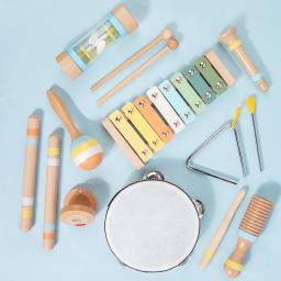 Instrumentos de Percussão de Madeira, Brinquedos Musicais Montessori, Brinquedos Educativos, Música Interativa, Brinquedos Pré-Escolar, Criança - Image 3