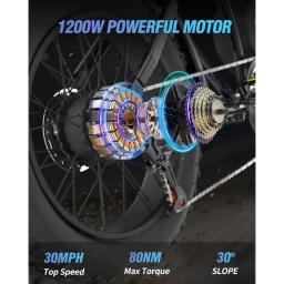 Bicicleta de sujeira elétrica com bateria removível Motocicleta Fat Tire Ebike, 25 30 35MPH, 48V, 15 20AH,52V, 40AH, Max 50-180Miles, 20 "Fat Tire, 2025, 2025 - Image 2