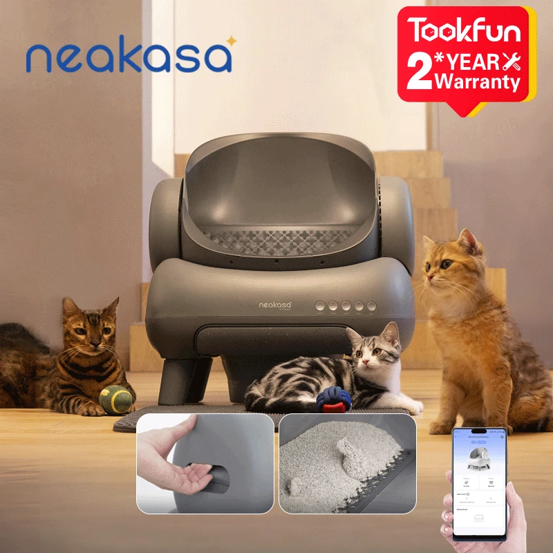 Neakasa-Caixa de areia automática para gatos, M1, auto-limpante, sem odores, caixa de areia para gatos, produto inteligente para gatos, produto auto-limpante - Image 1