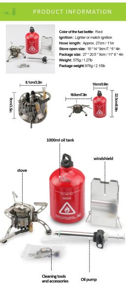 Kit Fogareiro Multicombustível Camping Trekking Cicloviagem Acampamento Pesca Bike - Image 4