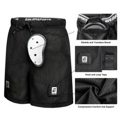 Calças de hóquei para homens e crianças, malha shorts, equipamentos de proteção, equipamentos de proteção, para meninos e meninas, hsm400 - Image 4