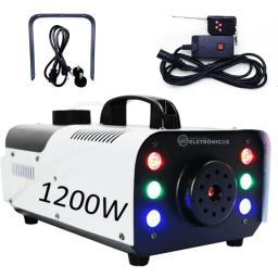 Maquina De Fumaça Profissional 1200w 6 LEDs Iluminação RGB Com Controle Remoto LKY91200110 - Image 2