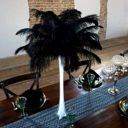 10 peças penas de avestruz pretas naturais para artesanato decoração de casa de casamento 15-20cm/25-30cm/30-35cm festa plumas de avestruz peça central - Image 6