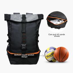 Mochila de basquete com compartimento de bola separado para homens, grande bolsa esportiva, equipamentos esportivos, futebol, voleibol, viagem - Image 2