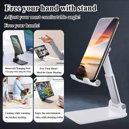 PROMOÇÃO！Atualizar！Suporte Para Celular e Tablet Dobrável Portátil Ajustável Apoio Mesa - Image 5