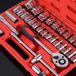 Kit De Ferramentas 46 Peças Chave Catraca Reversível Com Maleta Jogo de Soquete Para Manutenção E Reparo - Image 6