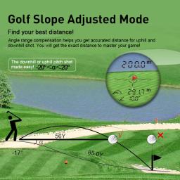 Mileseey pf210 pf2e pf240 golf laser rangefinder telescópio medida 600m/metro de distância quintal 6x monocular para caça esporte de golfe - Image 4