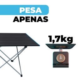 Mesa Alumínio Dobrável Portátil Churrasco Acampamento Jardim Praia Pesca Varanda Médio + Bolsa Bask - Image 5