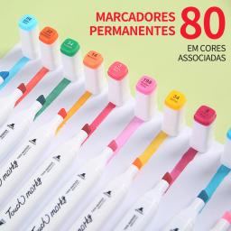 24/30/36/40/48/60/80  Dupla Ponta Permanente Álcool Sentiu Marcadores, Manga Esboço Marcadores, Arte Artística, Material Escolar - Image 2