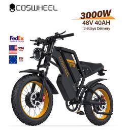 Coswheel ebike gt20 pro 3000w 48v 40ah motocicleta elétrica max 145 milhas pneu gordo mountain bicicleta elétrica adulto fora de estrada - Image 2