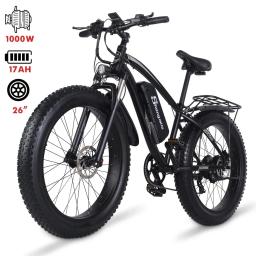 MX02S bicicleta elétrica para homens, pneu gordo E-bike, bateria de lítio, 26 in, 48V, 1000W, 17Ah, adulto - Image 2