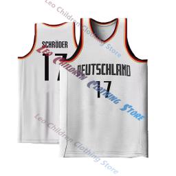 Camisa de basquete alemã respirável para crianças, colete sem mangas para meninos, tops esportivos de treinamento para homens e mulheres, verão, 2024 - Image 1