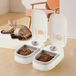 Alimentador Comedouro Duplo Temporizador Ração Agua 2 Em 1 Cachorro Gato Pet - Image 3