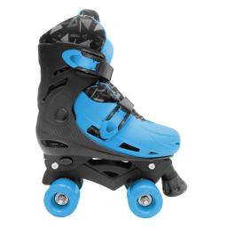 Patins Tradicional Quad 4 Rodas Azul com preto  Ajustável 33 ao 40 Dm Radical Brinquedos esportes de passeio ao ar livre - Image 2