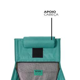 Cadeira Articulada Grande Dobrável  Em Alumínio Ultraleve Costas Altas Travesseiro Ar Livre Camping Bask 150kg - Image 5