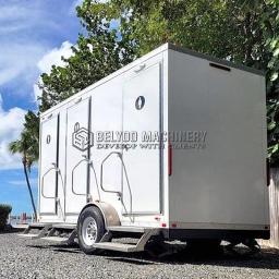 Cabine de vidro portátil com chuveiro deslizante, banheiro de luxo, reboque para venda, Camping - Image 3
