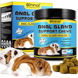 Petiscos Mastigáveis Macios para Glândulas Anais com Abóbora para Cães Enzimas Digestivas Suplemento de Fibra Probiótica Suporte à Saúde Intestinal Sabor Carne - Image 1