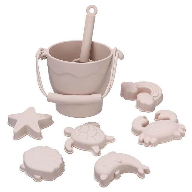 Hu Brinquedos de Silicone para Praia 8 Peças - Diversão e Criatividade ao Ar Livre