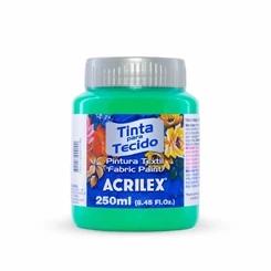 Tinta Fosca Verde Veronese Acrilex 250ml para Tecido