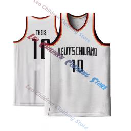 Camisa de basquete alemã respirável para crianças, colete sem mangas para meninos, tops esportivos de treinamento para homens e mulheres, verão, 2024 - Image 3