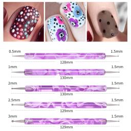 Cnhids arte acrílica ferramentas de pontilhamento de cristal profissional conjunto de pincéis de unhas diy padrão de unhas falsas linha pintura caneta escultura escovas - Image 6
