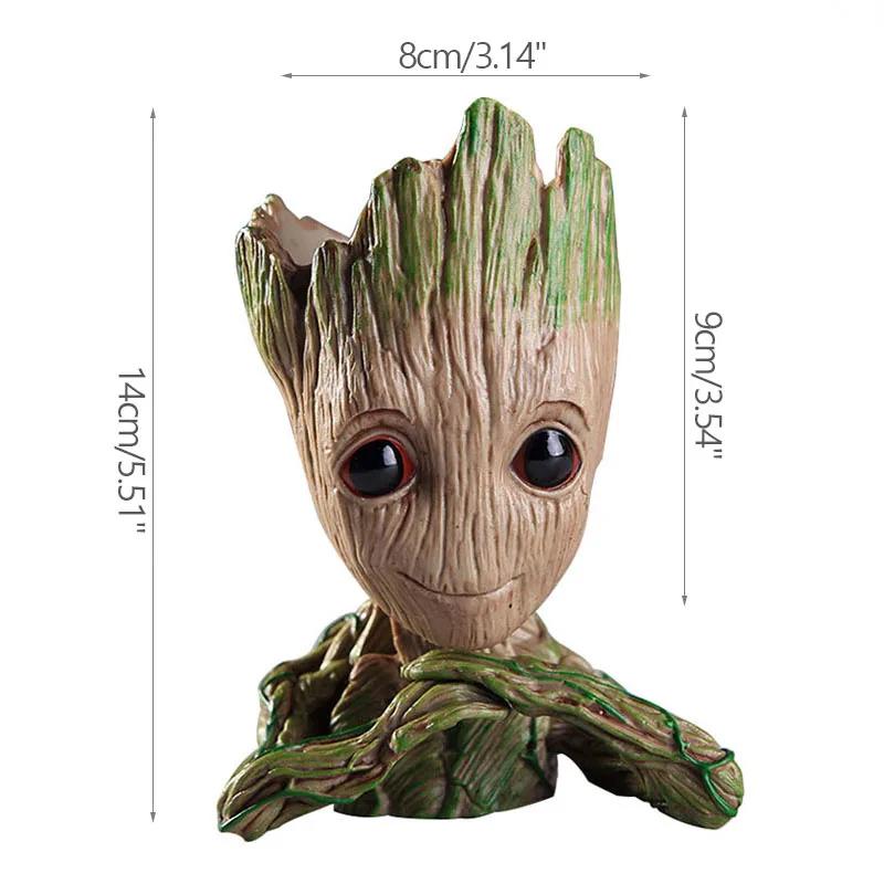 Figuras de Ação Anime para Decoração de Casa, Plantas Multifuncionais Vaso de Flores, Porta Caneta, Organizador De Armazenamento Criativo, Plantas Vasos, Personagem Groot - Image 1