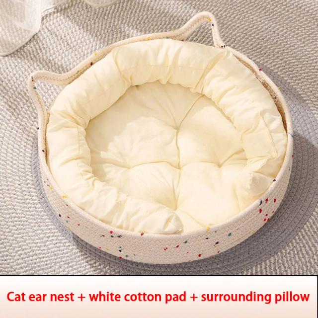 Cama Lavável para Gatos com Estofos Removíveis e Resistente a Arranhões - Acessórios para Pets Quatro Estações