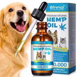 Óleo Orgânico Premium com Multivitaminas para a Ansiedade, Dor e Estresse em Cães. Suporte para Quadril e Articulações, Suporte Imunológico, Estimulante do Apetite - Image 1