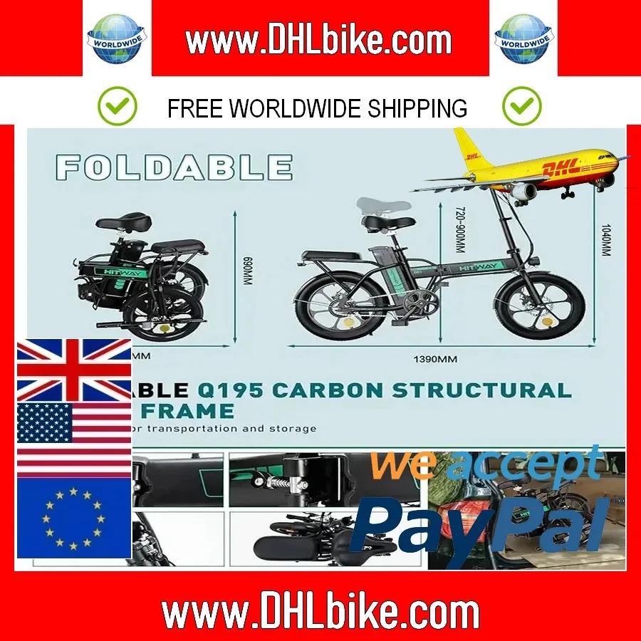 Bicicleta elétrica para adultos, bicicleta elétrica com bateria removível de 36v/12ah 16 "x 3.0 pneu gordo dobrável bicicleta elétrica motor 500w - Image 1