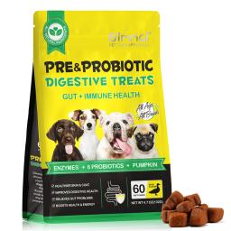 Pré e Probióticos para Cães Apoiam a Saúde Intestinal Coceira na Pele Alergias Equilíbrio de Leveduras Imunidade Probióticos e Enzimas Digestivas 60 Mastigáveis - Image 5
