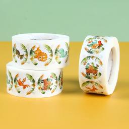 Animais Adesivos para Decoração de Festa de Aniversário, Selva Safari Tema, Rolo Animal Adesivos para Crianças, Baby Shower Supplies - Image 3