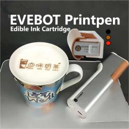 Evebot-impressora jato de tinta portátil, caixa metálica, padrão café, cartuchos fáceis de remover, faixa de impressão 26x100mm, impressora doméstica - Image 1