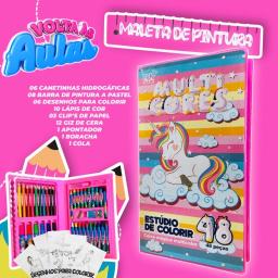 24/48/68/86/150 pçs Estojo Maleta Pintura Infantil Lápis Cores Giz Canetinhas e Diversos Tamanhos Desenhos Para Colorir - Image 4