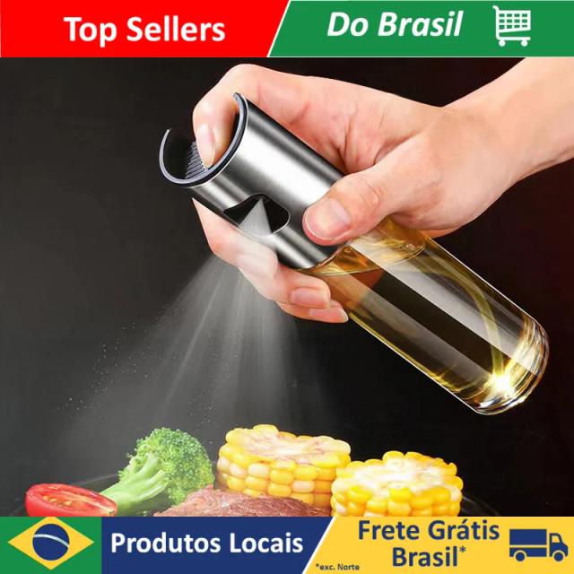 Spray Pulverizador de Vidro para Azeite e Vinagre - Borrifador Prático e Elegante