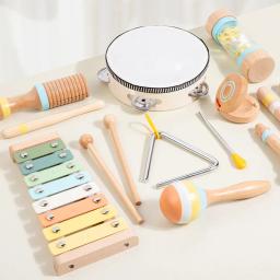 Instrumentos de Percussão de Madeira, Brinquedos Musicais Montessori, Brinquedos Educativos, Música Interativa, Brinquedos Pré-Escolar, Criança - Image 2