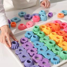 Moldes De Vela Perfumada De Silicone Geométrico, Molde Empilhável, Decoração De Casa, 2,2 cm, 9Pcs - Image 4