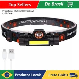 NEVERDIE STORE - Lanterna de Cabeça Led COB Caminhada Pesca Ciclismo High Power ENVIO RAPIDO PARA TODO O BRASIL - Image 1