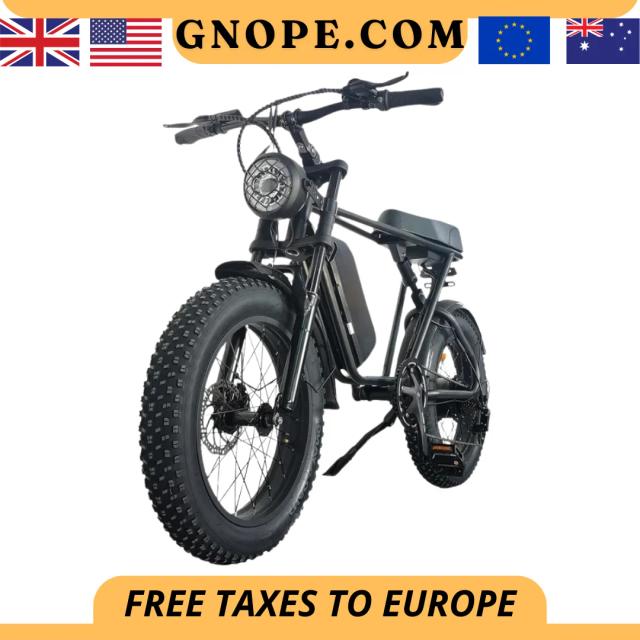 Bicicleta Elétrica C91 com Potente Motor de 1000W, Bateria de 48V e 17.5Ah, Pneus Grandes 20x4.0 e Velocidade de 50 km/h com Garfo de Alumínio