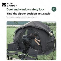 MOBI JARDIM-Tenda Dome impermeável com chaminé, Nylon, Camadas duplas, espaço grande, viagens ao ar livre, Camping, 160 cm, 185 cm, 245cm - Image 5