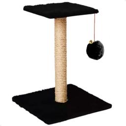 Arranhador para Gatos Pet Quadrado Poste Sisal com Brinquedo Pompom Pelúcia Guizo Coçar Coluna De Garra De Gato Pet GT6315 - Image 2