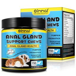 Petiscos Mastigáveis Macios para Glândulas Anais com Abóbora para Cães Enzimas Digestivas Suplemento de Fibra Probiótica Suporte à Saúde Intestinal Sabor Carne - Image 6