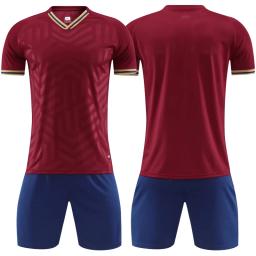 Camisas de futebol personalizadas ajustadas para homens e mulheres, manga curta, secagem rápida, uniforme de treinamento de futebol, roupas esportivas, menino, menina, crianças, 2 peças - Image 2