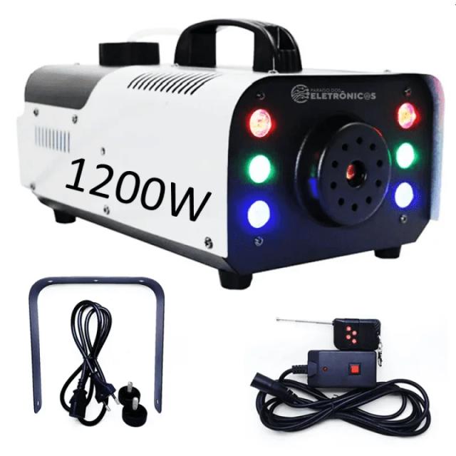 Máquina de Fumaça Profissional com 6 LEDs RGB e Controle, Reservatório de 1 Litro - Modelo LKY91200110