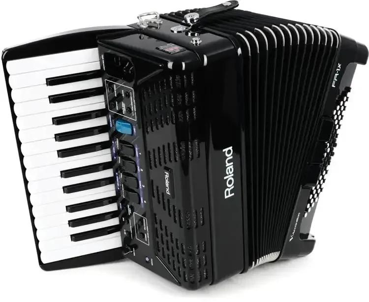 Preto Piano Digital Acordeão, Acessórios de Instrumentos Musicais, Alta Qualidade, Roland FR-1X V-Acordeão, 26 Teclas, 72 Bass - Image 1
