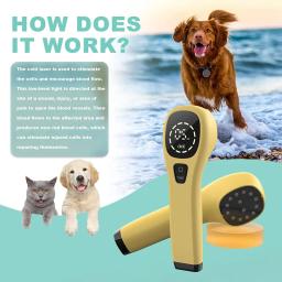 Cold Laser Therapy Vet Device para Animais de Estimação, Dispositivos de Terapia de Luz Vermelha para Alívio das Dores, Cães, Gatos, Cavalos, 2x808nm - Image 3