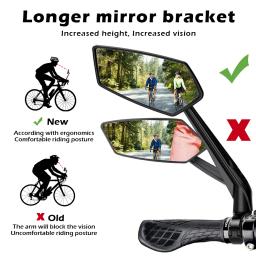 Easydo-Espelho Retrovisor de Bicicleta, Vasta Gama, Ângulos Ajustáveis Refletor, Guiador, E Bike, Scooter, Espelhos Acessórios, MTB - Image 2