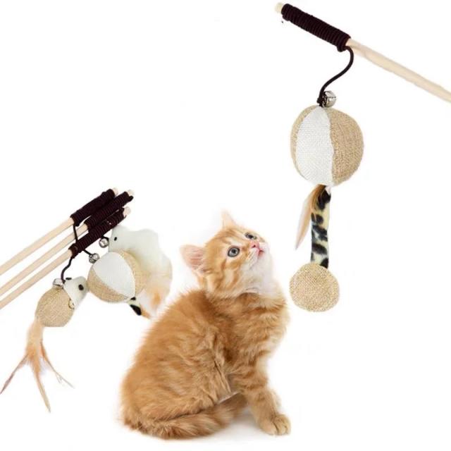 Varinha Cat Fishing com Guizo: Brinquedo Interativo para Gatos