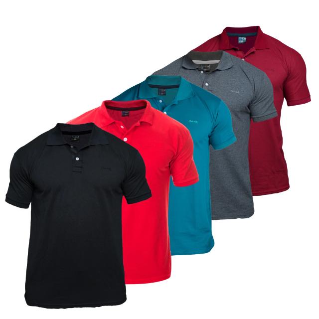 Conjunto de 5 Camisas Polo Masculinas de Luxo no Atacado